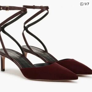 Veronica Beard Burgundy suede Colette heel size 10
